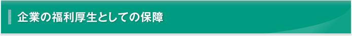 企業の福利厚生としての保障